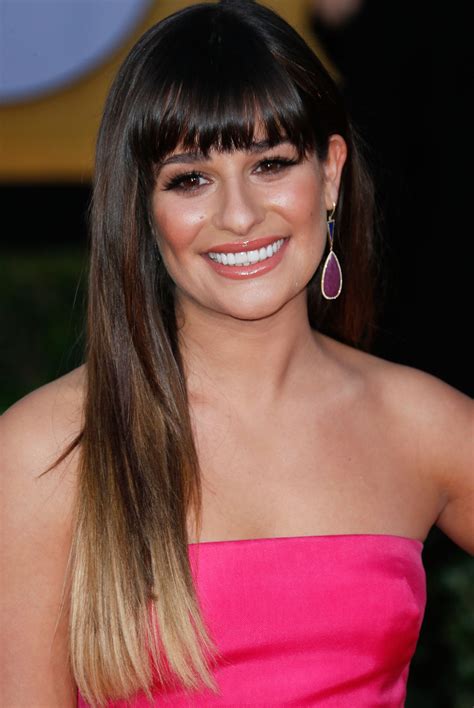 Lea Michele 60 Trendy Bangs For All Face Shapes And Hair Textures