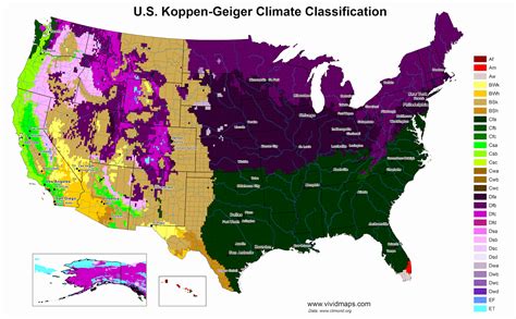 Us Koppen Geiger Climate Classification 2000 2100 Vivid Maps