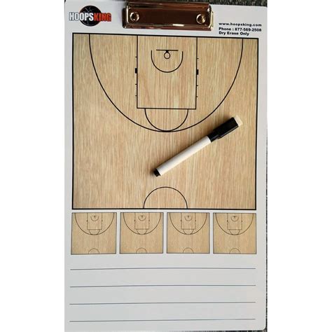 Hoopsking Basketball 2 Sided Coaching Dry Erase Board