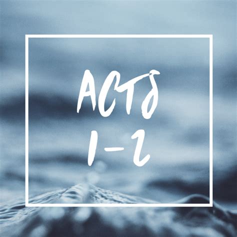 Acts 1 2 Series Redeemer Church