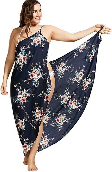 Plus Size Bikini Cover Up Sexy Summer Swimsuit Scarf Cover Wrap Sarong Skirt Maxi Dress Cover Up