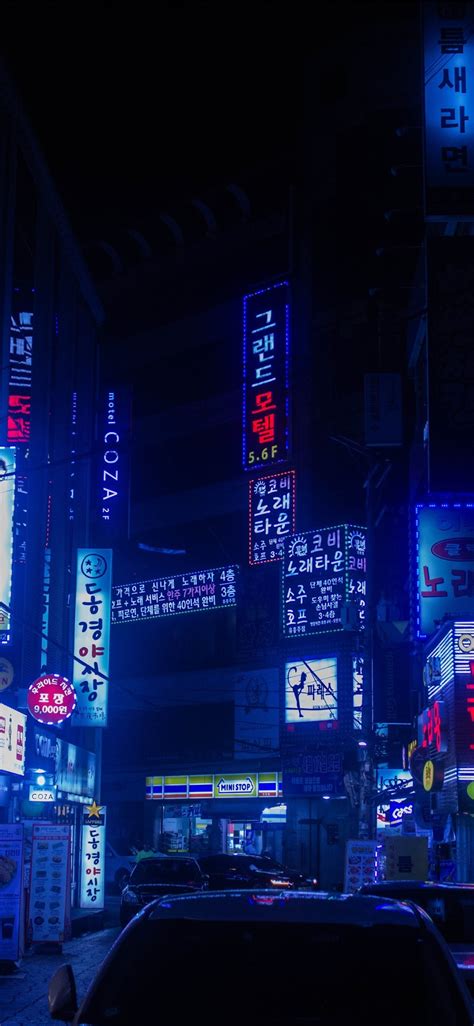 Awesome Iphone Aesthetic Neon Light Wallpaper Blue Free