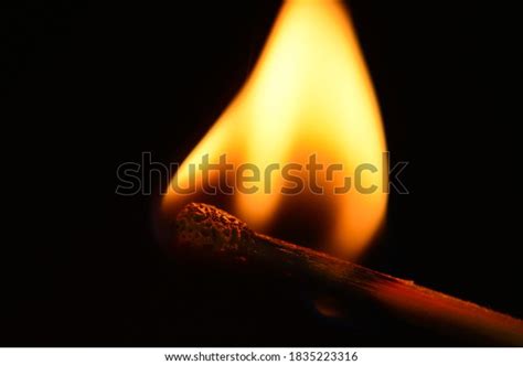 Phosphorus Burns Orange Flame Dark Background Stock Photo 1835223316