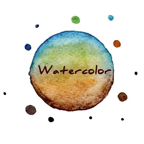 Multicolor Watercolor Hand Drawn Circles Vector Background 18722457