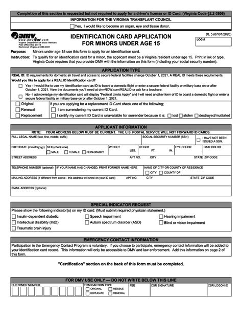 Va Dmv Dl 5 2020 Fill And Sign Printable Template Online Us Legal Forms