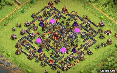 Protecting your dark elixir along with your trophies.the installation with all the center dark. Town Hall 10 TH10 Farm/Trophy base v100 With Link [2 ...