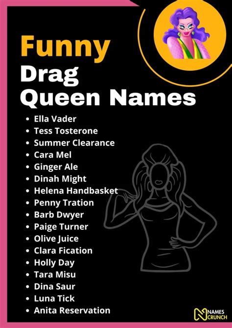 Funny Drag Queen Names Unique And Creative Names Crunch