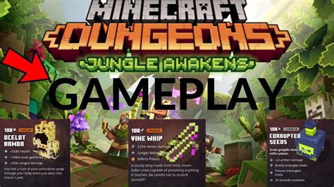 You can have three of them equipped at one time, and the. Jungle Awakens GAMEPLAY (Items Only) - Minecraft Dungeons ...