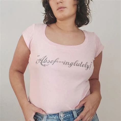 Vintage Tops Rare Vintage 200s Absofuckinglutely Sex And The City Shirt Pink Bedazzled Y2k