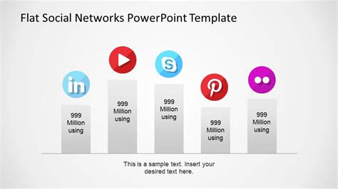Flat Social Networks Powerpoint Template Slidemodel