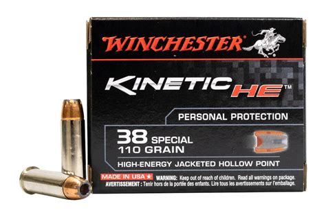 Winchester 38 Special 110 Gr High Energy Jhp Kinetic He 20box Sportsmans Outdoor Superstore