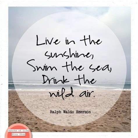 Beach Quotes Live In The Sunshine Swim The Sea Drink The Etsy