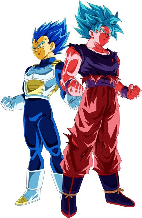 Vegeta Ssj Blue Full Power And Goku Ssj Blue Kaioken Universo 7