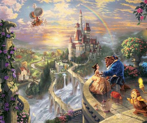 Thomas Kincaid Beauty And The Beast Disney Pixar Disney Art Disney