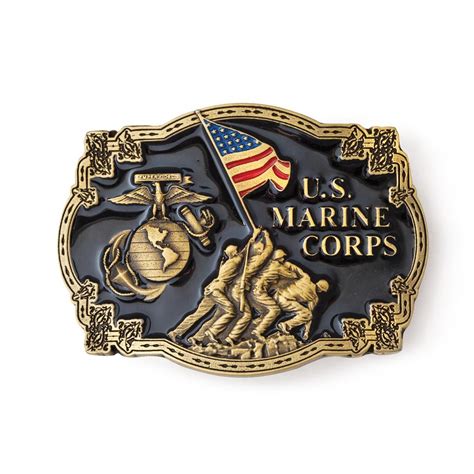 Belt Buckle United States U S Marine Corps USMC American Flag Metal