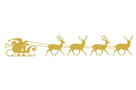 Santa Sleigh And Reindeer Graphics ~ Creative Market