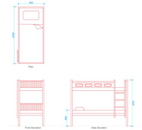 Bunk Bed Dimensions And Free Dwg Layakarchitect