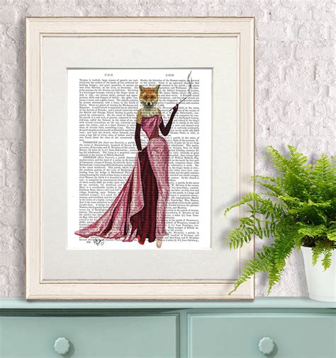 Fox Print Foxy Lady In Pink By Fabfunky Home Decor