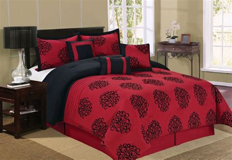 4 Units Of Bertha Queen Red 7 Piece Comfy Bedding Set Comforters