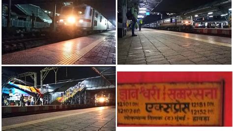 2 in 1 high speed train action on dombivli l jnaneshwari super deluxe punjab mail haridwar