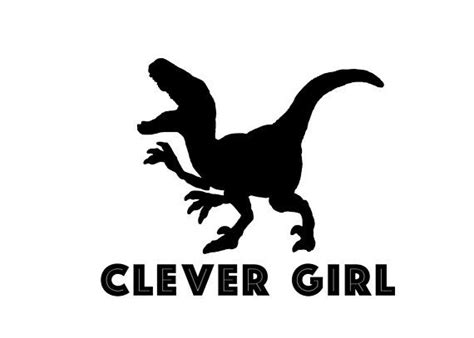 Clever Girl Velociraptor Jurassic Park Iron On Decal Jurassic Park