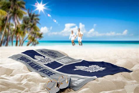 Toronto Maple Leafs Nhl Colorblock Personalized Beach Towel Northwest