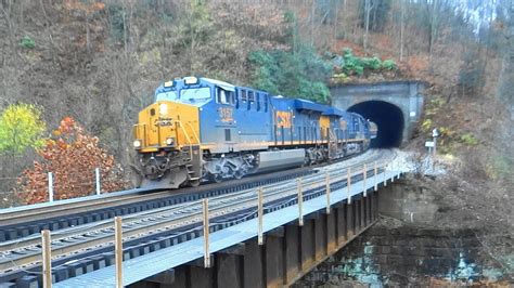 Csx Mixed Freight Train Going Thru The Falls Cut Tunnel 🦅 Youtube