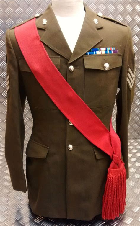 Genuine British Army Guards Army Sergeants Sgts Red Sash All Sizes