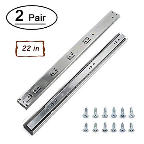 2 Pairs Soft Close Drawer Slides 22 Inch Full Extension Ball Bearing