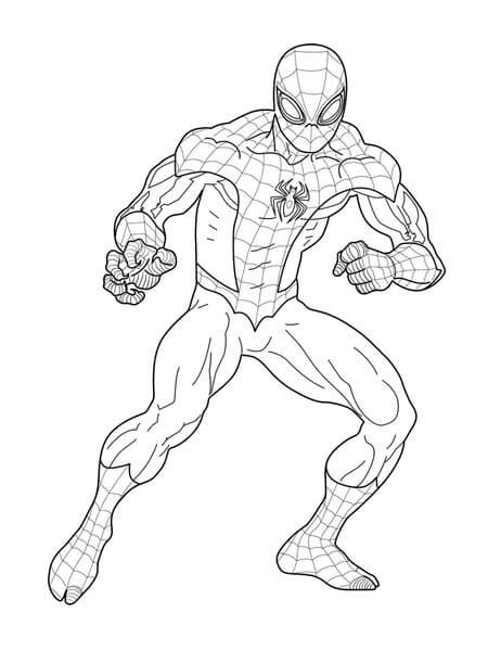 Kolorowanka Prosty Spider Man Pobierz Wydrukuj Lub Pokoloruj Online