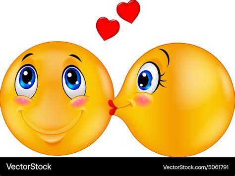 Vector Stock Happy Kissing Emoticon Clipart Illustration Gg The Best Porn Website