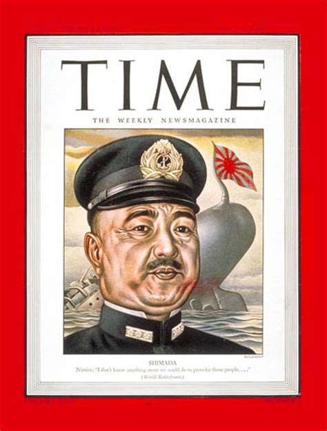 Time Magazine Cover Admiral Shimada July 3 1944 Admirals China