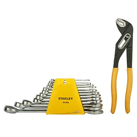 Stanley 70 964e Chrome Vanadium Steel Combination Spanner Set Pack Of 12 With Stanley