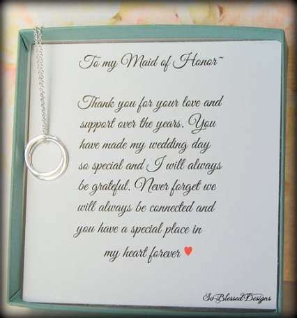 Wedding Gifts From Maid Of Honor A Letter Trendy Ideas Maid Of