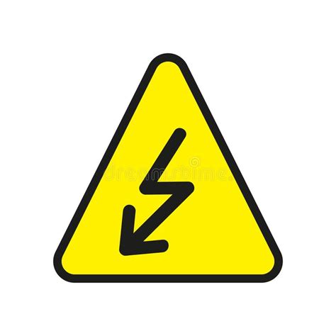 Vector High Voltage Sign Warning Sign Caution Sign Stock Vector