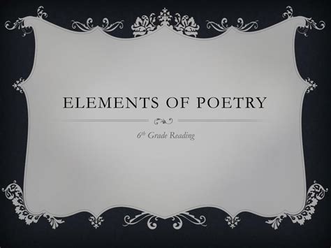 Ppt Elements Of Poetry Powerpoint Presentation Free Download Id