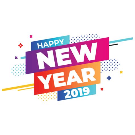 Happy New Year 2019 Banner Transparent Png Stickpng