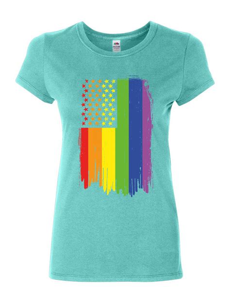 Distressed Gay Pride Rainbow Flag Cotton T Shirt Lgbtq Love Wins Ebay