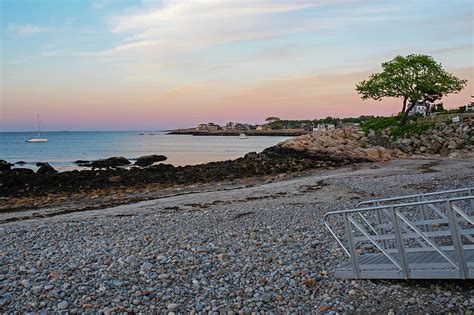 Back Beach Rockport Ma At Sunser Red Clouds Walkway Photograph By Toby Mcguire Fine Art America