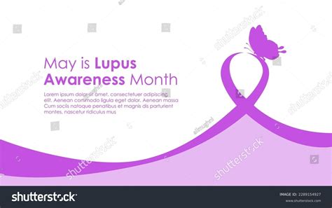 May Is Lupus Awareness Month Banner Template Royalty Free Stock