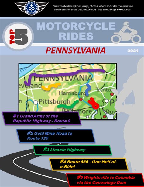 Top 5 Best Motorcycle Rides In Pennsylvania 2021 Riding Season Year