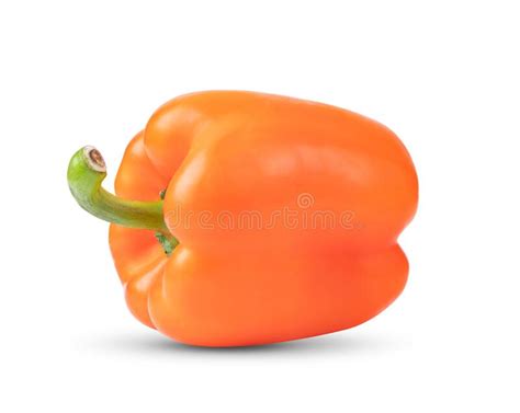 Orange Pepper On White Background Stock Photo Image Of Meal
