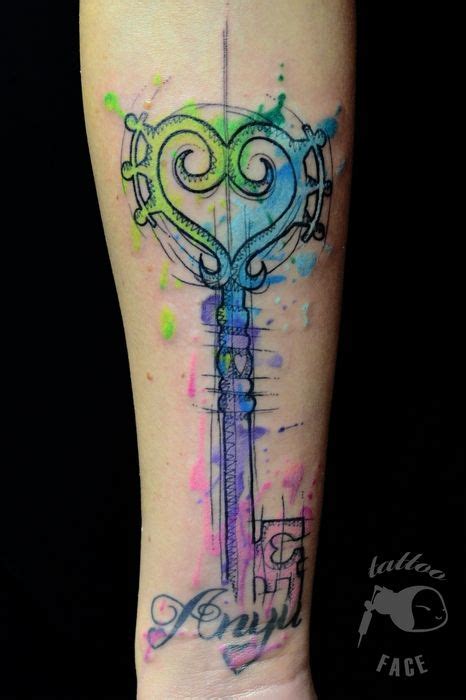 Rainbow Key Watercolor Tattoo Key Tattoo Designs Tattoo Designs Tattoos