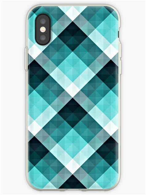 Modern Aqua Geometric Pattern Iphone Cases And Covers By Shabzdesigns