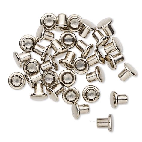 Rivet Nickel Plated Brass 55x5mm With 3mm Shank And 25mm Inside Diameter Fits 35 5mm Hole