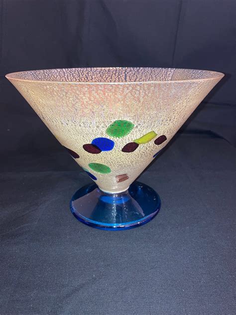 Murano Glass Multi Color Decorative Bowl Etsy