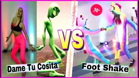 dame tu cosita vs foot shake challenge the best viral dance challenge musical ly 2018 youtube