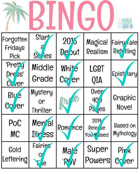 Bookish Bingo New Years Edition Wrap Up Girl In The Pages