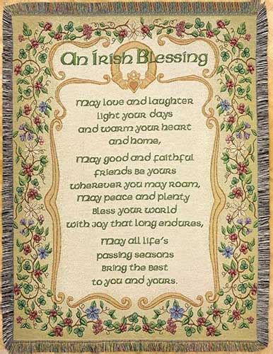 Irish Blessing Blanket Claddagh