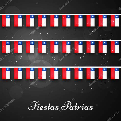 Ilustración De Banderas De Chile Para Fiestas Patrias 2023